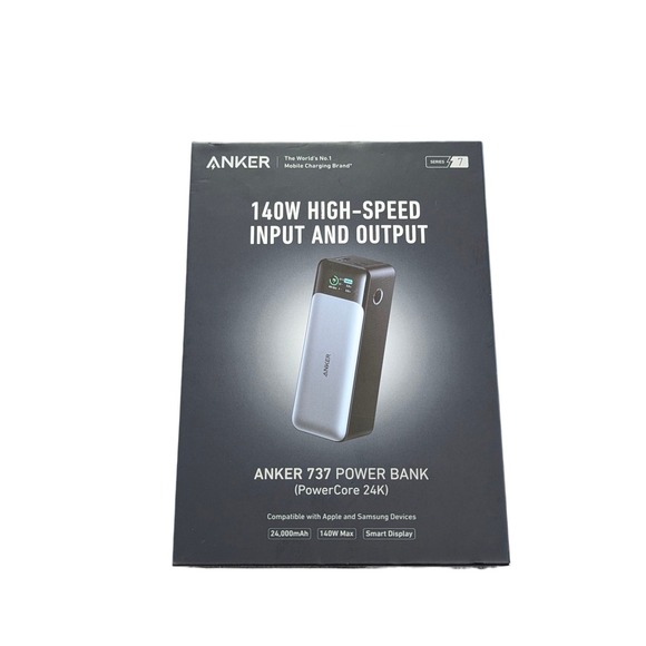 Mm1O Anker Power Bank 737 24000mAh Powercore 140W Max Smart Display Fast Charge